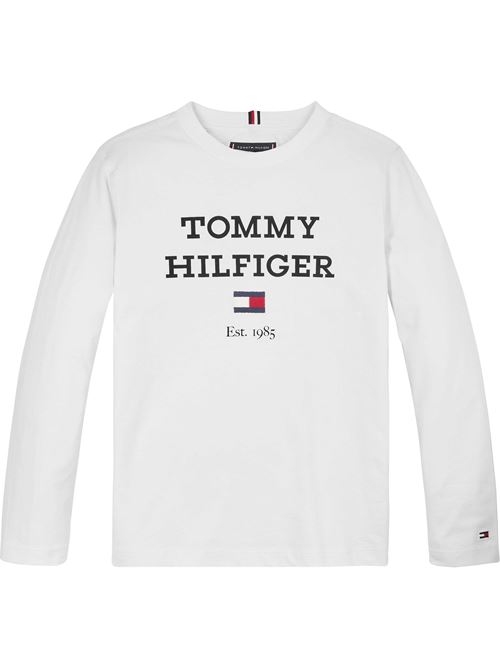 T-shirt bianca a manica lunga TOMMY HILFIGER | KB0KB08672YBR
